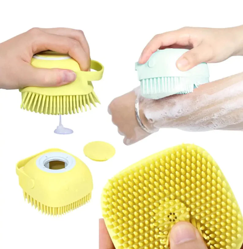 Dog Shampoo Dispenser Brush