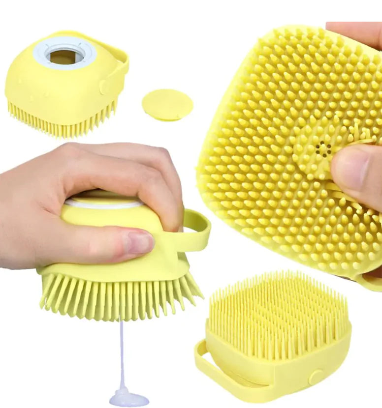 Dog Shampoo Dispenser Brush